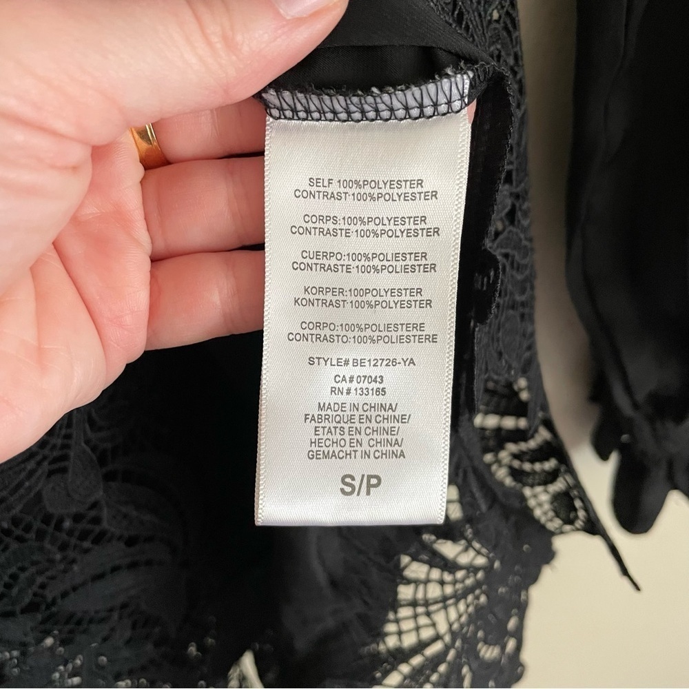 Eri + Ali Anthropologie Black Vettora Off The Shoulder Blouse Size Small - Picture 10 of 11